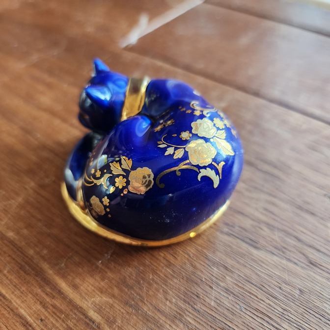 Franklin Mint Limoges cat